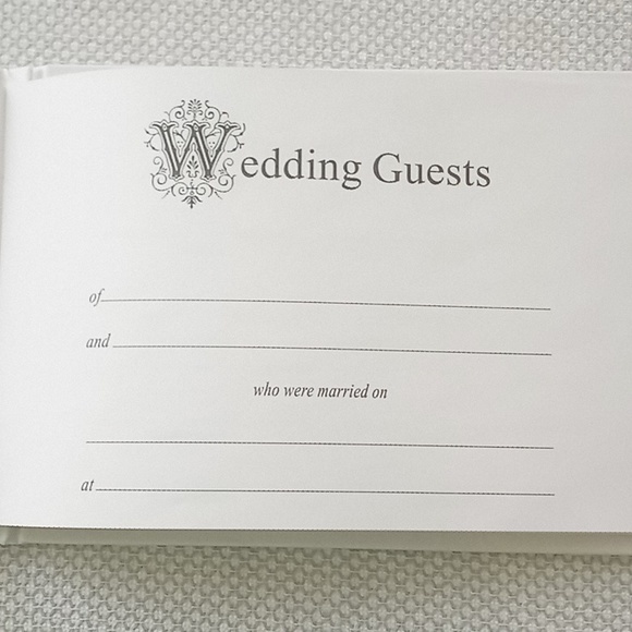Wedding guest book. 9.75 inches by 6.5 inches - Picture 2 of 7